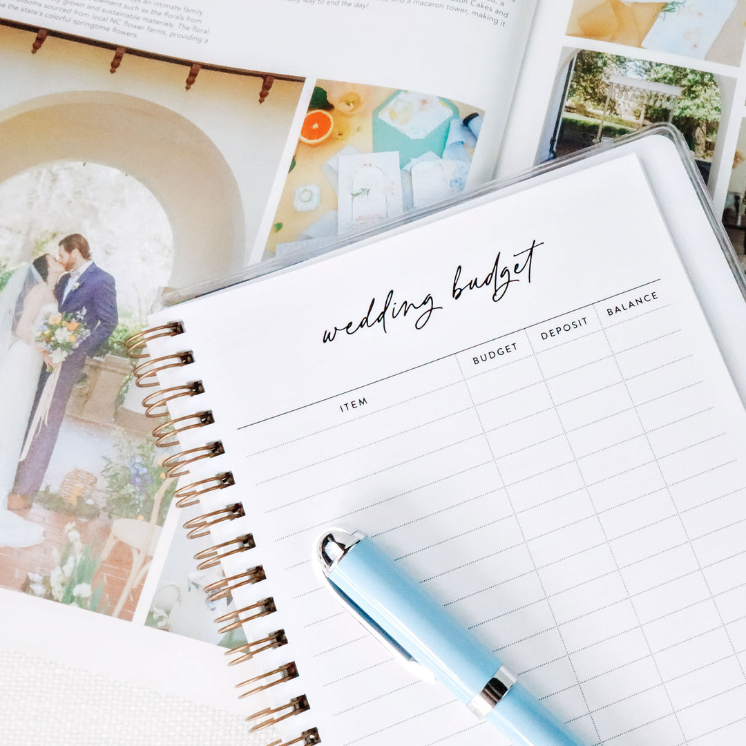 Our mother of the bride planners include detailed worksheets including the wedding budget.