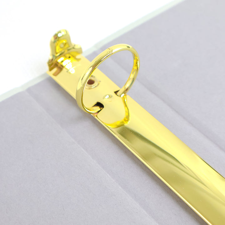 Our wedding officiant binders have beautiful gold brass hardware.