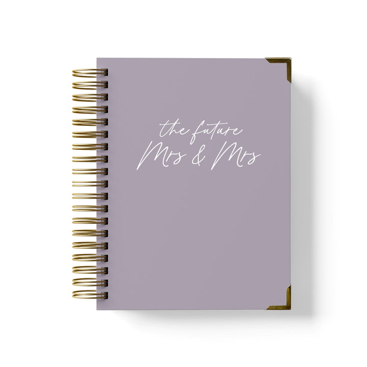 Our LGBT wedding planner books are all-inclusive and gender-neutral, shown in a simple script design