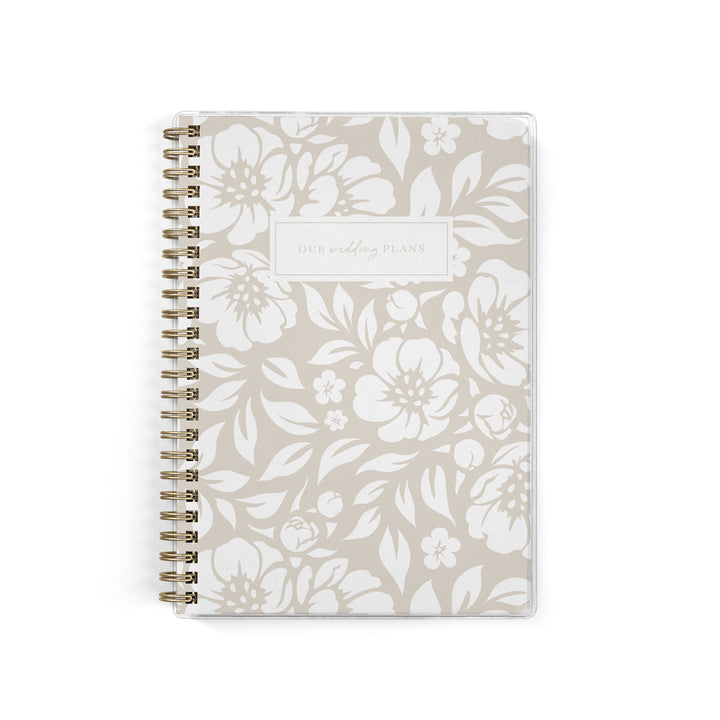 Our exclusive mini wedding planners are perfect for planning small weddings and elopements, shown in a neutral floral design