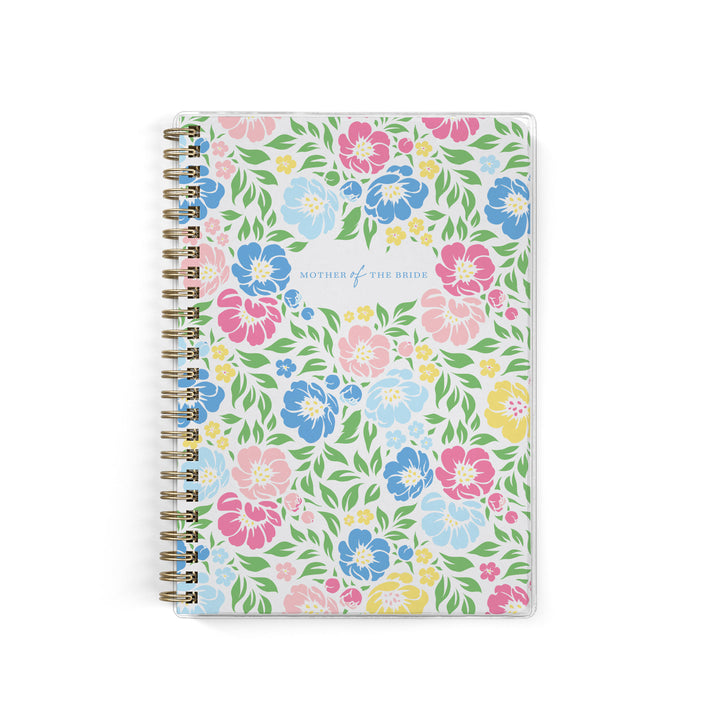 Shown in a colorful garden floral design, Mother of the Bride planners are exclusive to Wicked Bride.