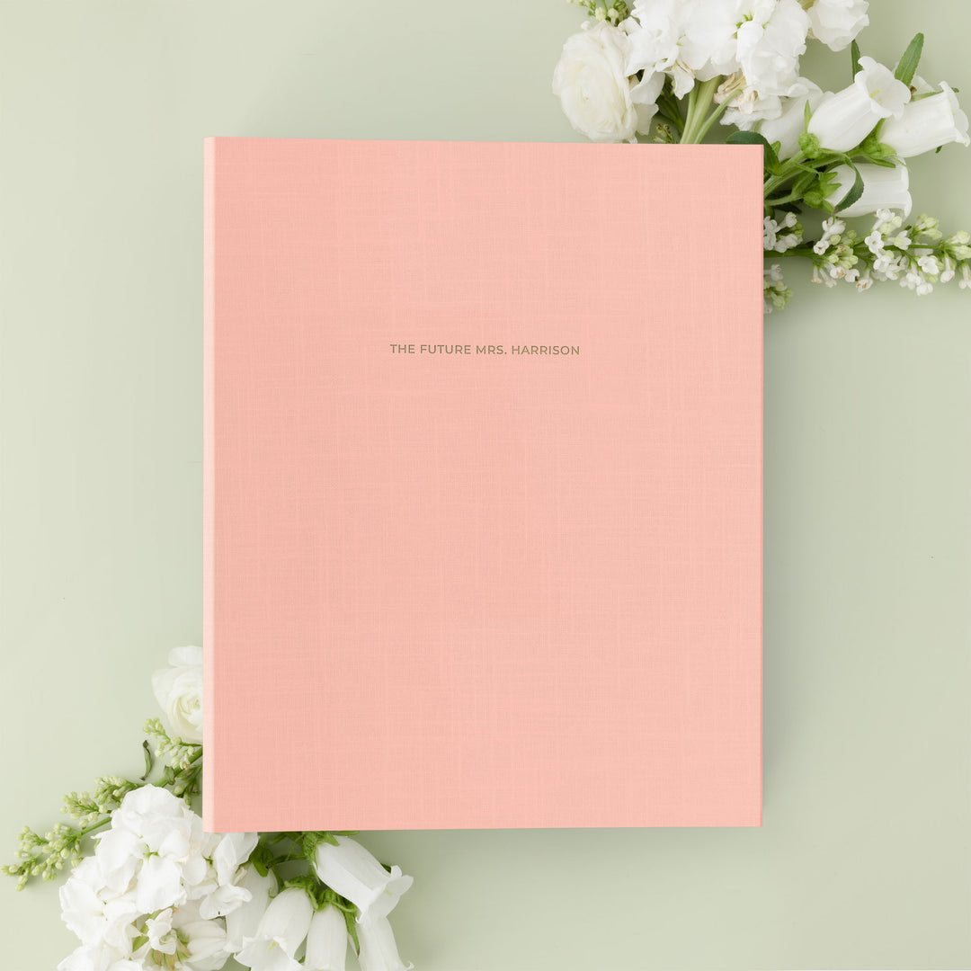 Our wedding binders are the perfect wedding planning tool, shown in a modern future mrs design