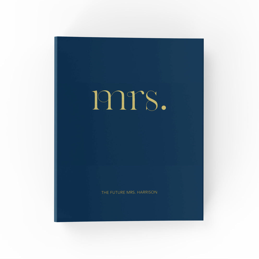 Our wedding binders are the perfect wedding planning tool, shown in a bold future mrs design